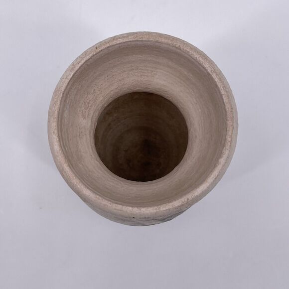 Decorative 6" Ceramic Vase Rough Texture Abstract Design Flower Floral Decor - Picture 6 of 11